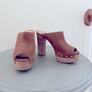 Michael Kors Suede Platform Mules